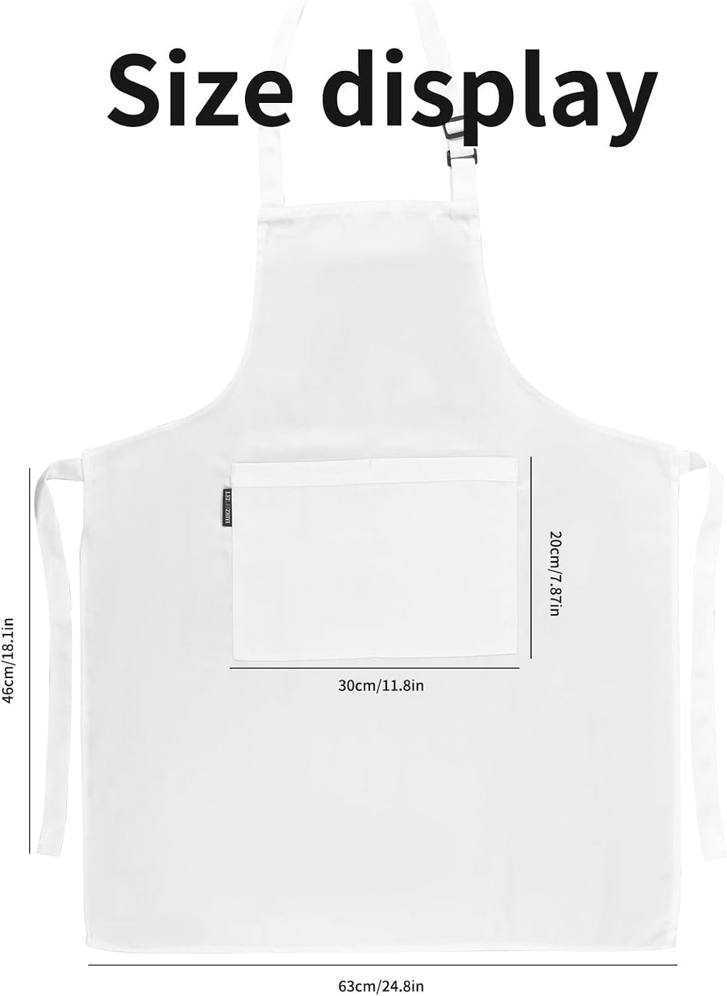 Chef Hat and Apron Set,Durable Bib Apron with 2 Pockets & Matching Hat，Perfect Chef Costume for Man and Woman,Chef
