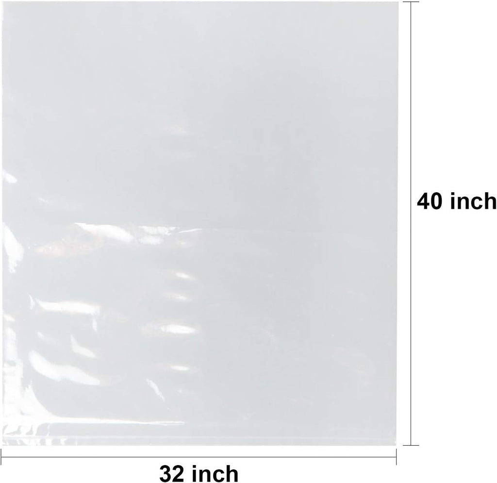 Large Shrink Wrap Bags for Gift Baskets, 32x40 Inch, 10 Pcs