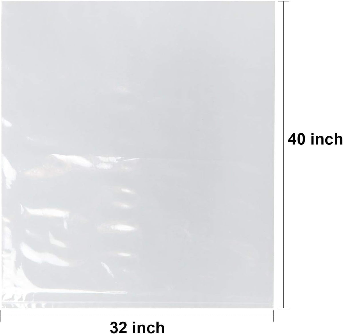 Large Shrink Wrap Bags for Gift Baskets, 32x40 Inch, 10 Pcs