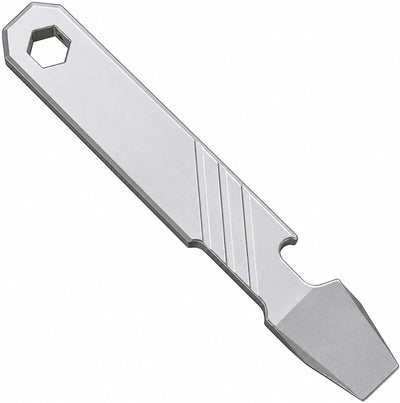 Titanium EDC Pry Bar Tool – 4” Pocket Prybar with Bottle Opener, Flathead Screwdriver, Box Opener & Scraper – Compact