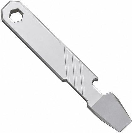 Titanium EDC Pry Bar Tool – 4” Pocket Prybar with Bottle Opener, Flathead Screwdriver, Box Opener & Scraper – Compact