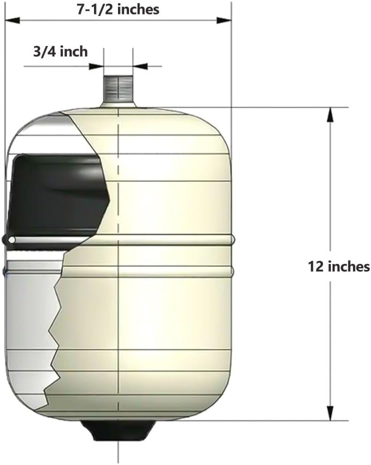 Thrifco 4906032 2 Gal. Thermal Expansion Tank for Potable Water Heater
