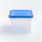 32 Quart Clear Plastic File Storage Box with Gasket Sealed Lid, Legal Size Airtight Document Organizer Bin, Stackable