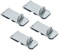 4 Pack Door Padlock Locks Hasp Latch, 2.5inch Safety Packlock Clasp Hasp Lock Latch,Extra Thick Door Gate Lock Hasp