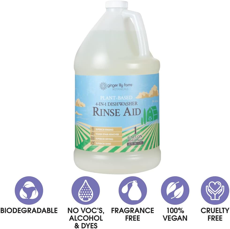 Botanicals Dishwasher Rinse, 128oz, Fragrance Free