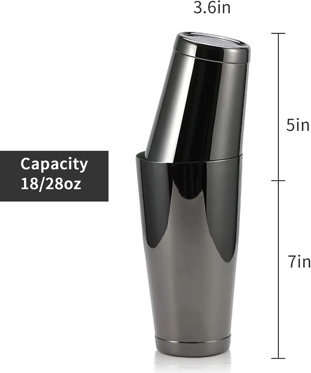 Stainless Steel Boston Shaker - 2-piece 18oz & 28oz Professional Bartender Cocktail Shaker Bartender Shaker Kit