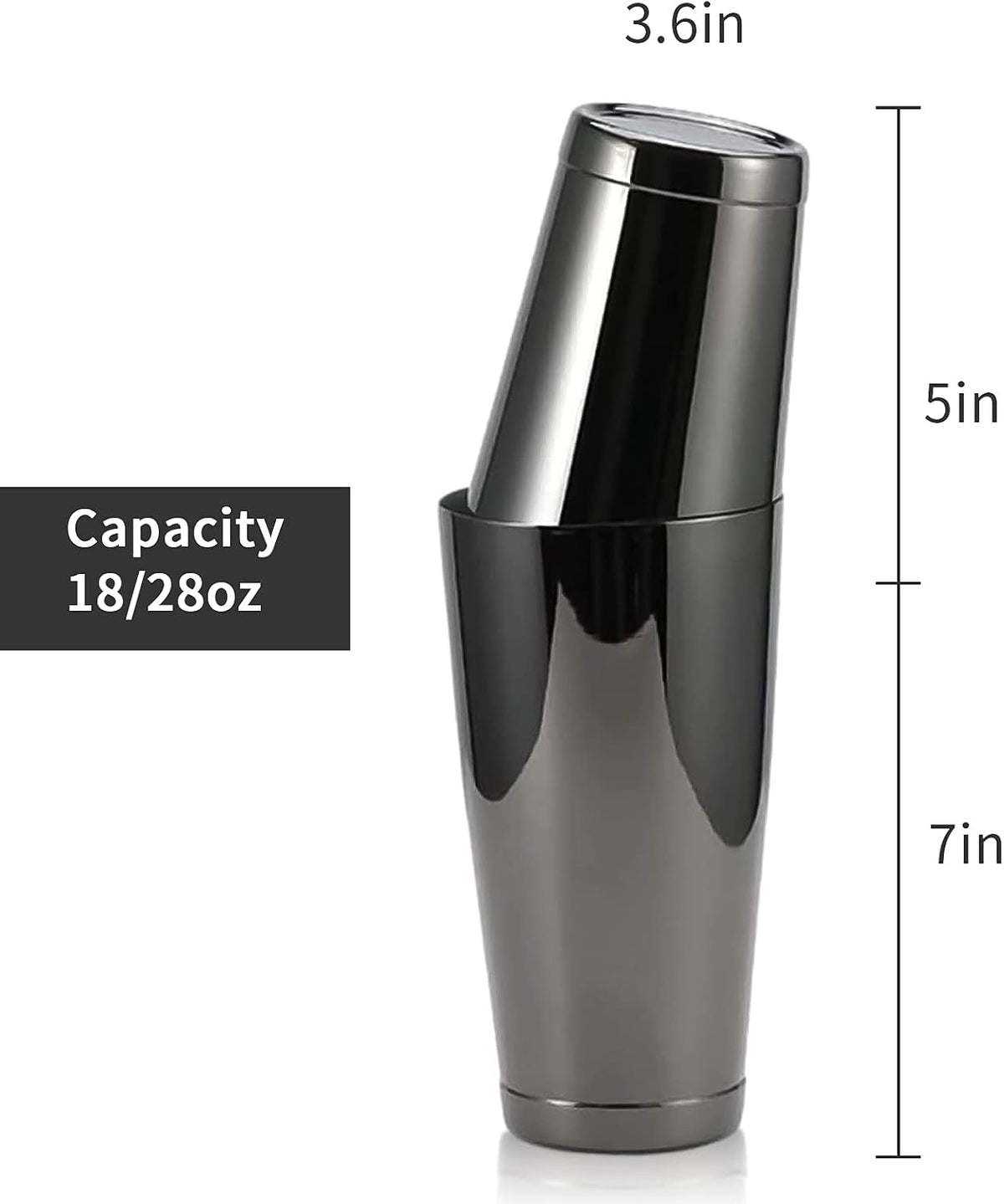Stainless Steel Boston Shaker - 2-piece 18oz & 28oz Professional Bartender Cocktail Shaker Bartender Shaker Kit