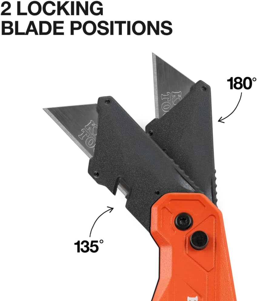 44306 FLICKBLADE 2-in-1 Folding Utility Knife and Scraper with Built-In Blade Storage, Dual Locking Positions