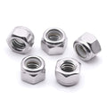 #10-32 Nylon Lock Nuts, 304 Stainless Steel (18-8) Hex Insert Locknuts, UNF Fine Thread, Precision Nuts for 3D Printers & Electronics, 50 Pack