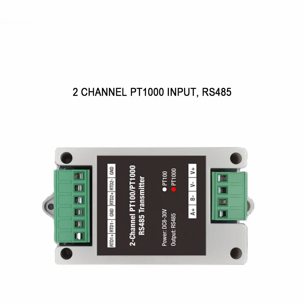 2 Channels PT1000 Rs485 Modbus Output Temperature Acquisition Module