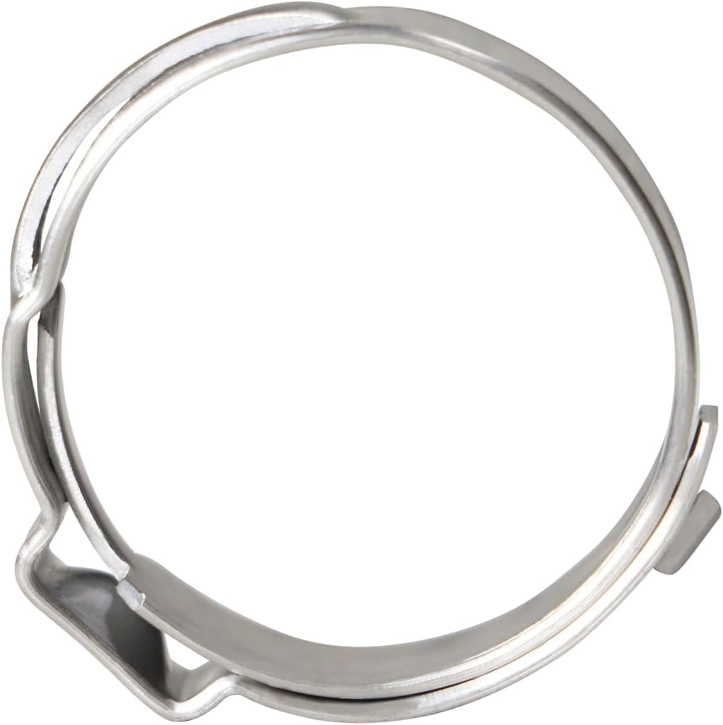 10 Pack XFITTING 1" Stainless Steel Pex Cinch Clamp Ring, Barb Crimp Ring
