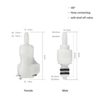 BBTUS 2Pcs 1/8" Plastic Hose Barb insert Quick Connector Disconnect Fitting