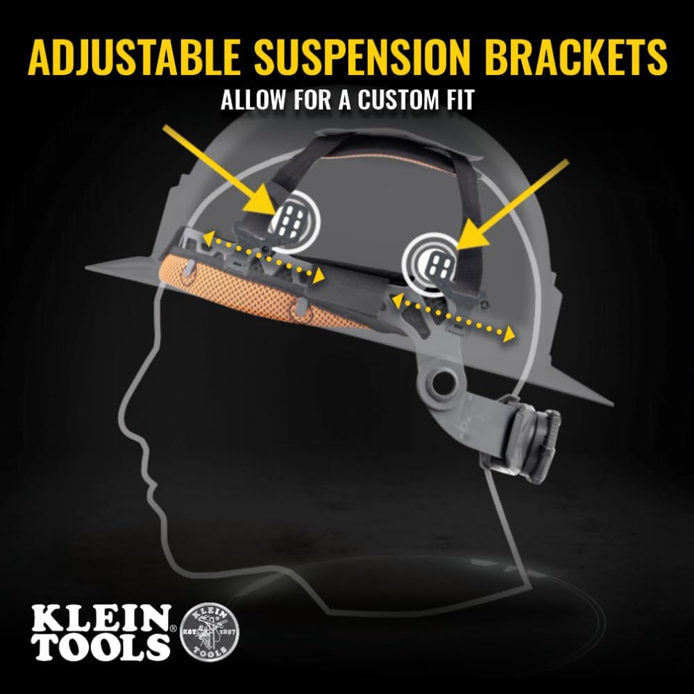 60407RL Hard Hat, Rechargeable Headlamp, Vented, Full Brim Style, Padded Self-Wicking Odor-Resistant Sweatband, White