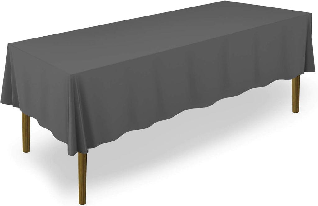 10 Pack 60 x 126 Inch Rectangular Tablecloth, Washable Polyester Fabric Table Cloth for Dining Tables, Restaurant