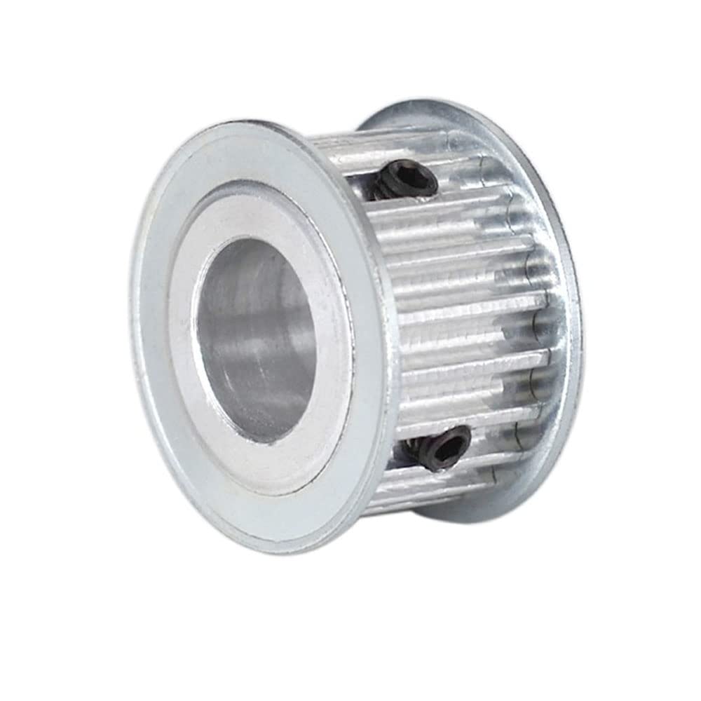 5M 24T Timing Pulley 5mm Pitch 10mm Bore 27mm Tooth Width Aluminum Synchronous Wheel Without Step for 25mm Width Belt (5M 24T; Tooth Width:27mm, bore:10mm, 1)