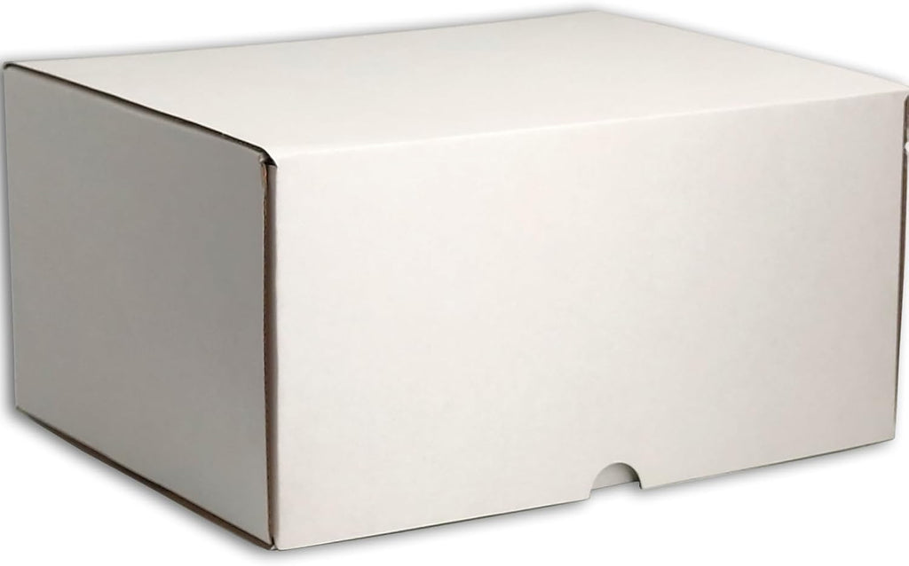 12x8x6 Shipping Boxes White Mailer Corrugated Cardboard Box Set of 15
