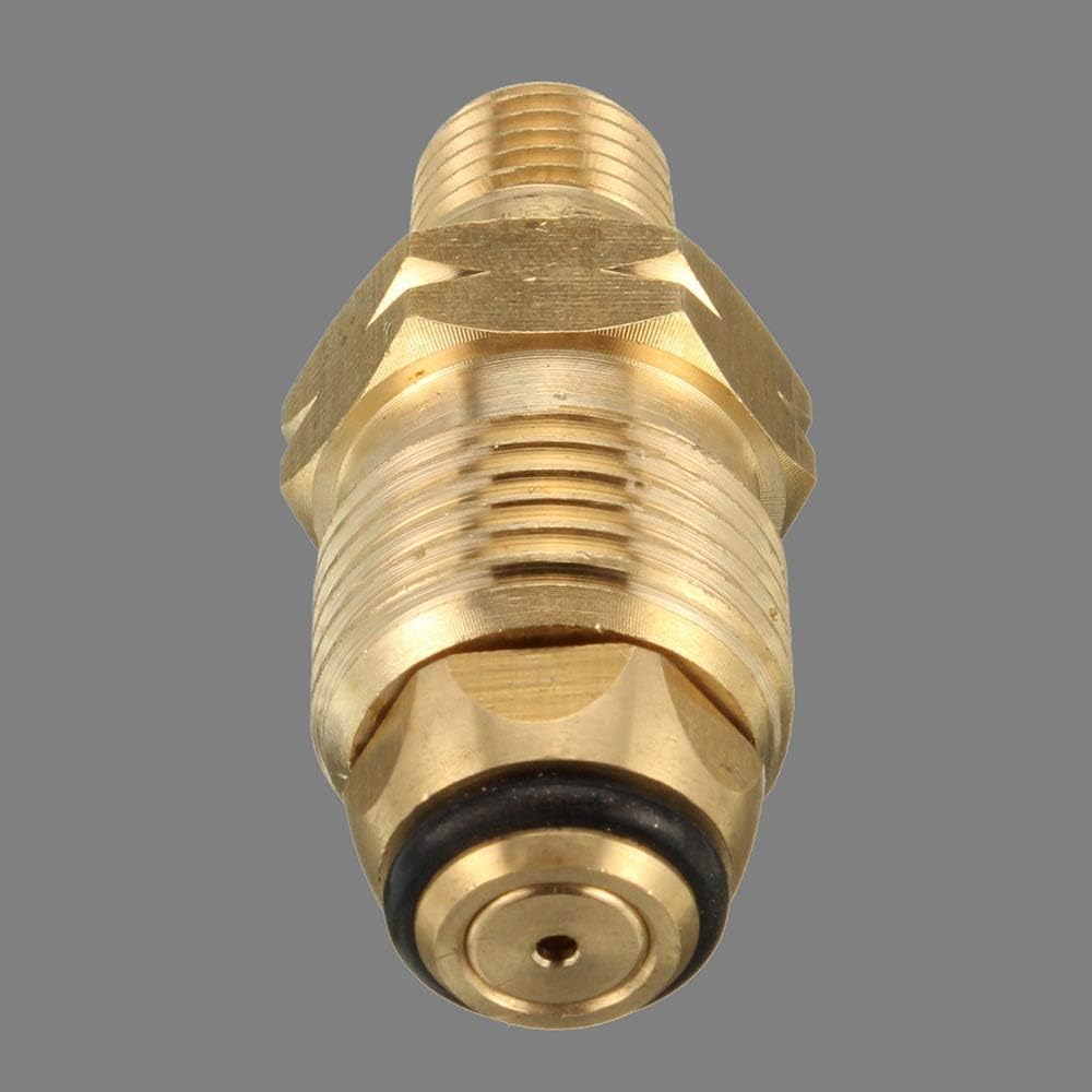 2 Packs Universal Propane LP LPG Gas Cylinder Tank Adapters Fitting Full Flow Brass Connector 1/4'' 6mm MNPT