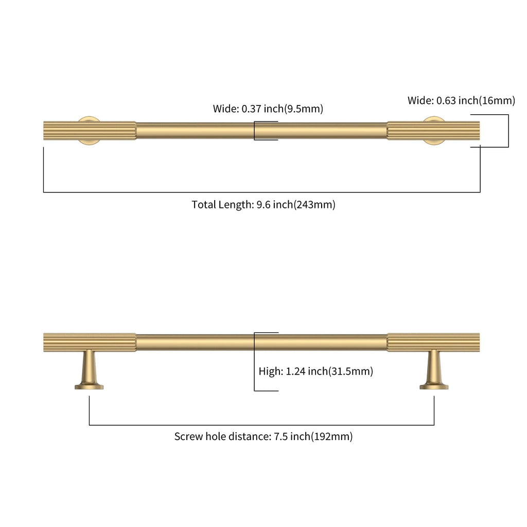 6 Pack 7.5 inch Champagne Bronze Kitchen Cabinet Handles