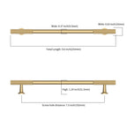6 Pack 7.5 inch Champagne Bronze Kitchen Cabinet Handles