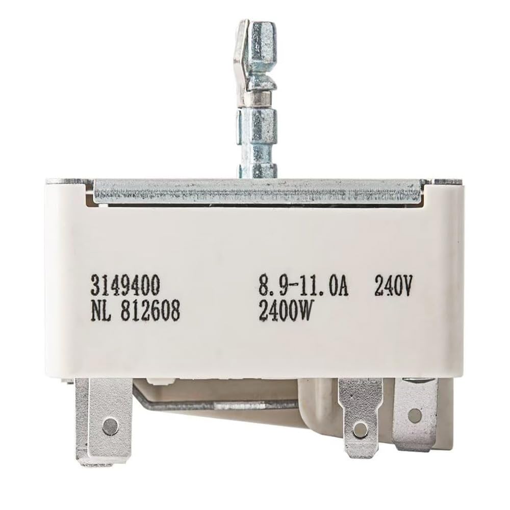 3149400 WP3149400 Range Surface Burner Infinite Switch Replacement Compatible with Whirlpool Kenmore Maytag KitchenAid Roper Amana Replaces 3148954 3148953 AP6007666 PS11740783 OEM Quality