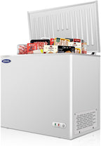 7 Cu. Ft. Commercial Deep Chest Freezer, Locking Stay-Open Lid, White