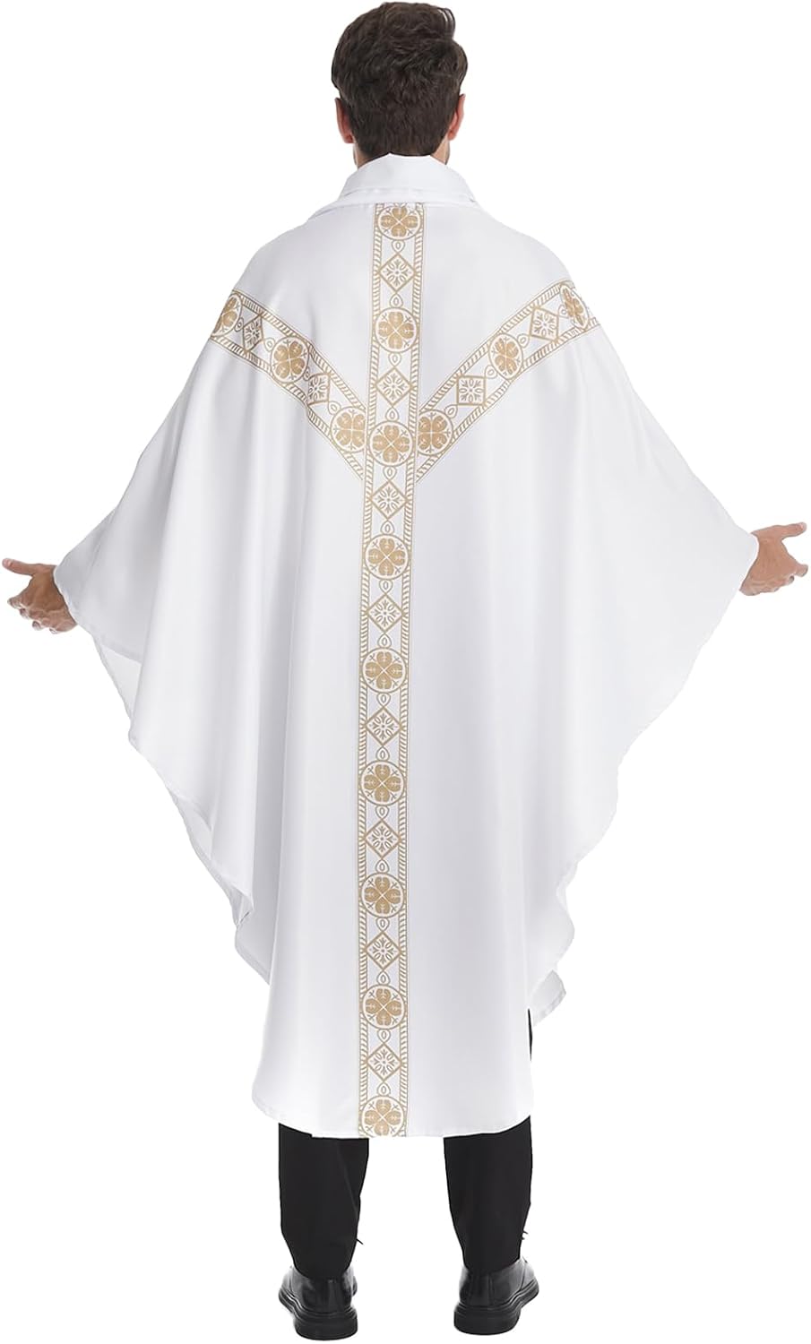 Church Catholic Priest Chasuble Vestments Clergy Robes for Men Priest Outfit Church Mass Vestments Robe with Stole