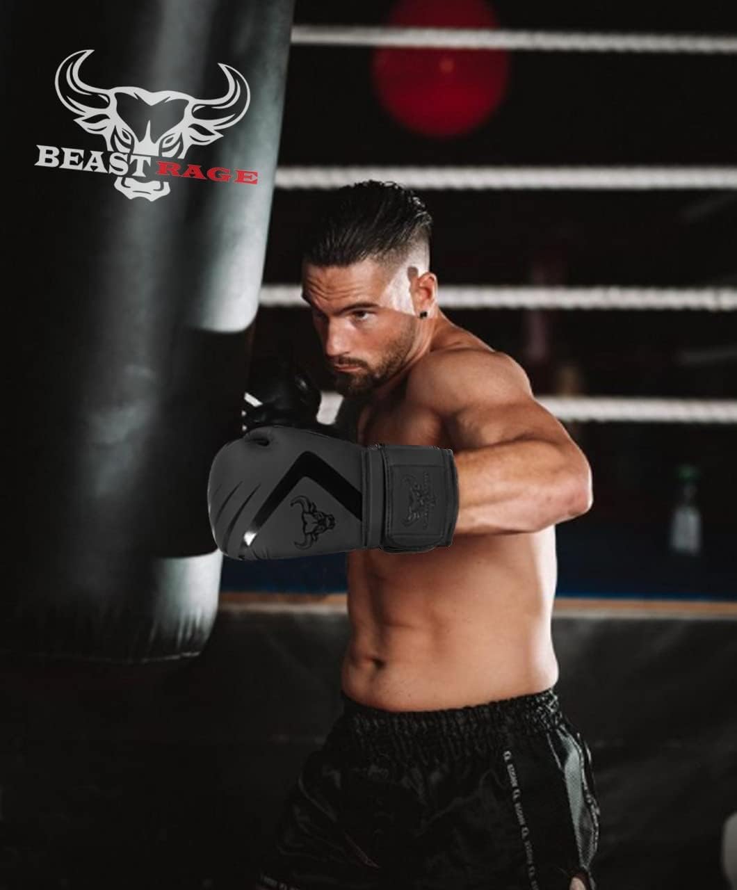 Boxing Gloves Muay Thai Kickboxing MMA Fight Bag Training Punch Hitting Workout Men Women Sparring Fitness Mitts