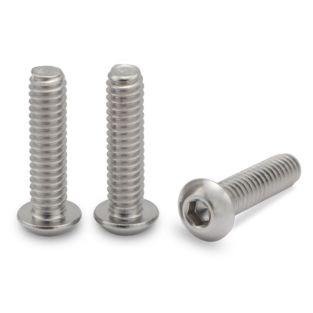 10-24 x 5/8" Button Head Socket Cap Bolts Screws, 50 PCS