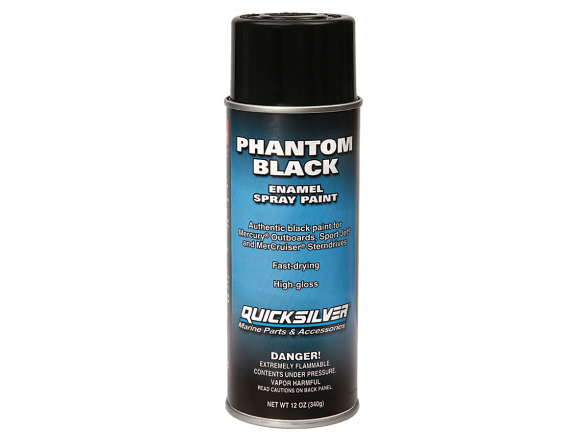 802878Q1 Gloss Enamel Spray Paint, 12 oz, Phantom Black