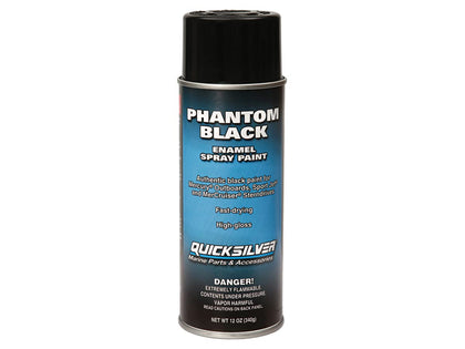 802878Q1 Gloss Enamel Spray Paint, 12 oz, Phantom Black