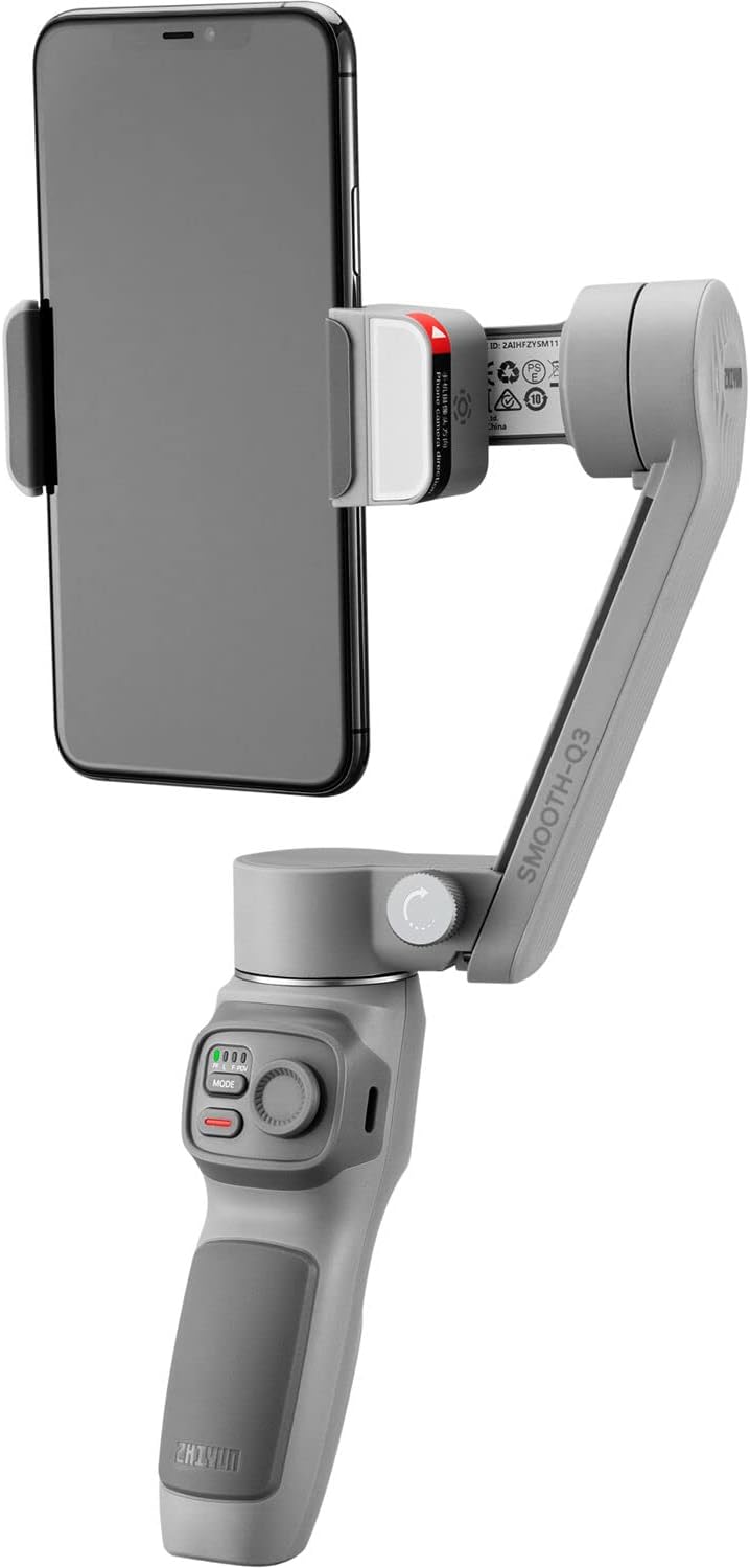 Zhi yun Smooth Q3 Combo 3-Axis Handheld Gimbal Stabilizer with Carry Bag for Smartphone Foldable Phone Gimbal Light