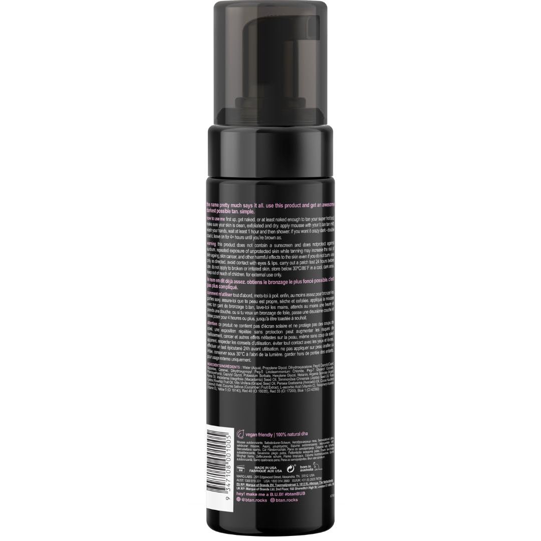 Ultra Dark Self Tanner Mousse | I Want The Darkest Tan Possible - Fast, 1 Hour Express Sunless Tanning Foam, Golden