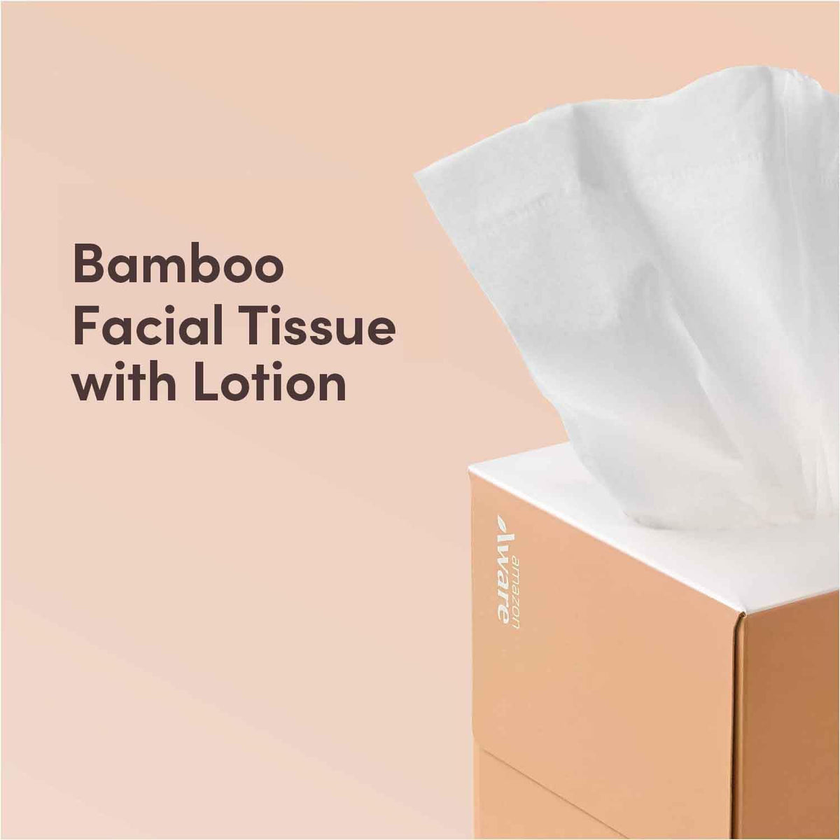Bamboo Facial Tissues with Lotion, 3-Ply, 12 Pack, 60 Sheets Per Box, 720 Total