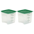Food Storage Containers with Lids (Microwave Safe and BPA-Free) - 4 QT (Quart) Square Food Storage Container with Lid
