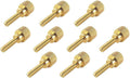 10 Pack 6-32 x 1/2 Inch Threads Solid Brass Diamond Knurled Thumb Screws Knobs with Straight Shoulders Right-Hand Threads SAE Flat Tip Uncoated (6-32 x 1/2 inch Long Threads)