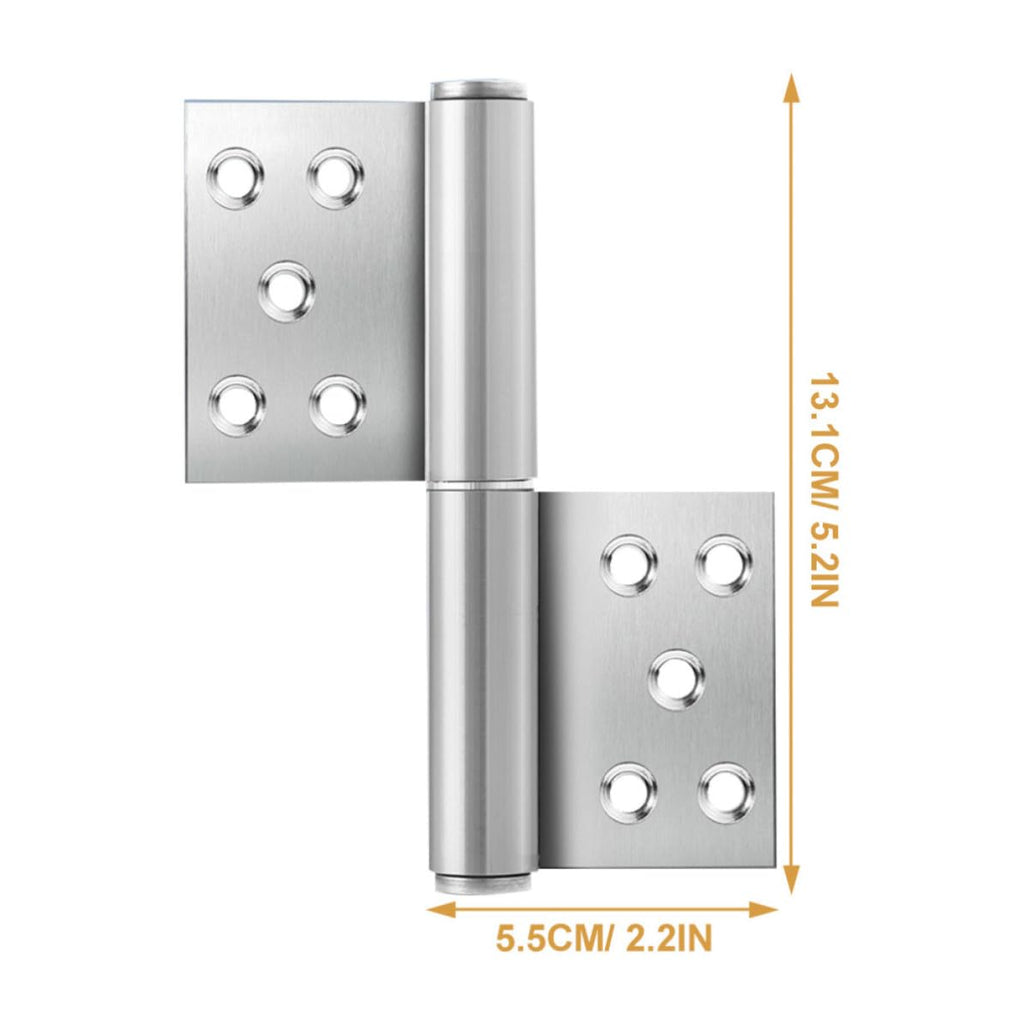 Heavy Duty Stainless Steel Flag Hinges Detachable Design for Interior Doors
