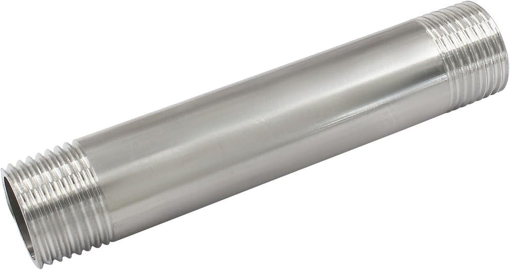 1/2" NPT x 1/2" NPT Stainless Steel Male Thread Nipple