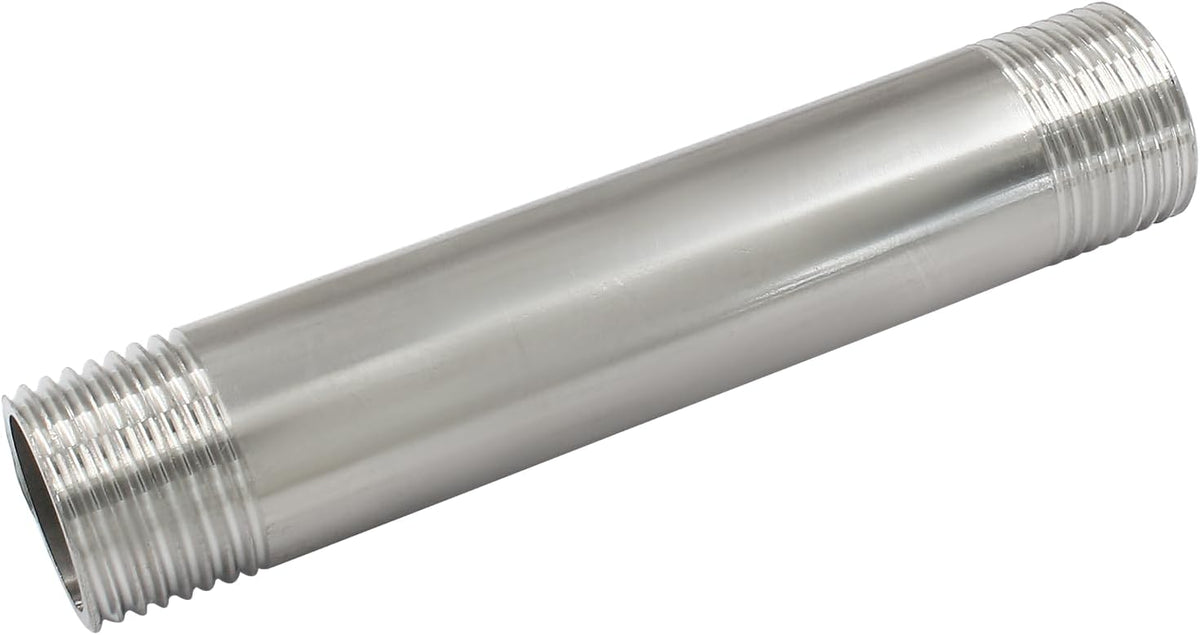 1/2" NPT x 1/2" NPT Stainless Steel Male Thread Nipple