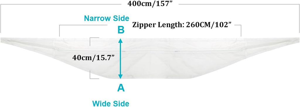 157”(400CM) Universal Window Seal for Mobile Air Conditioner and Tumble Dryer – Window Kit Works with Portable AC