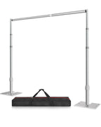 10x10ft Heavy Duty Pipe and Drape Stand Kit with Flat Base, Silver