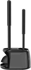 Toilet Brush and Plunger Set, Semi-Hidden Toilet Plungers, Black | Heavy Duty Toilet Bowl Brush and Holder for