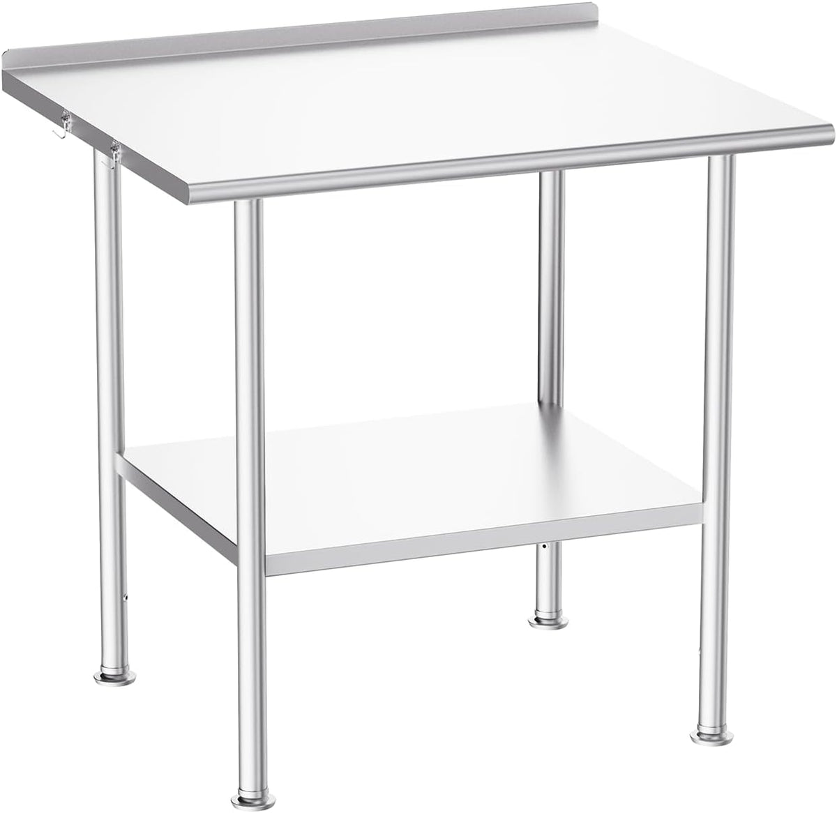 NSF Stainless Steel Prep Table 30X36 inch, with Backsplash