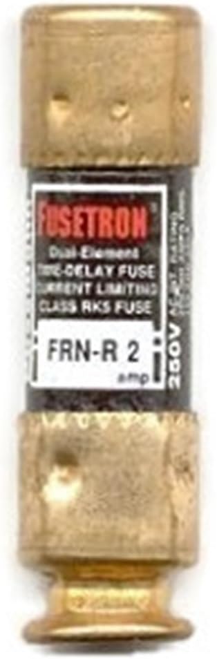 Bussmann FRN-R-2, 2 Amp (2A) 250V Fusetron Dual Element Time-Delay Current Limiting Class RK5 Fuse, UL Listed