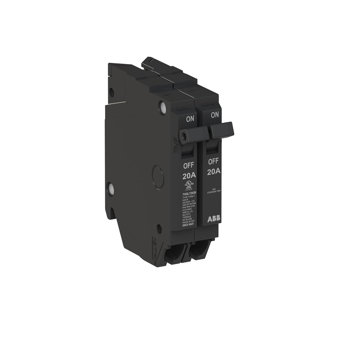 ABB Q-Line Tandem Circuit Breaker • 20A/1P Configuration • 120/240 VAC