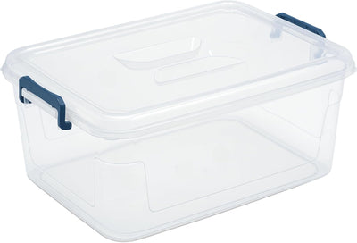 Plastic Storage Bins with Lids, Clear Stackable Storage Containers - 21 Qt