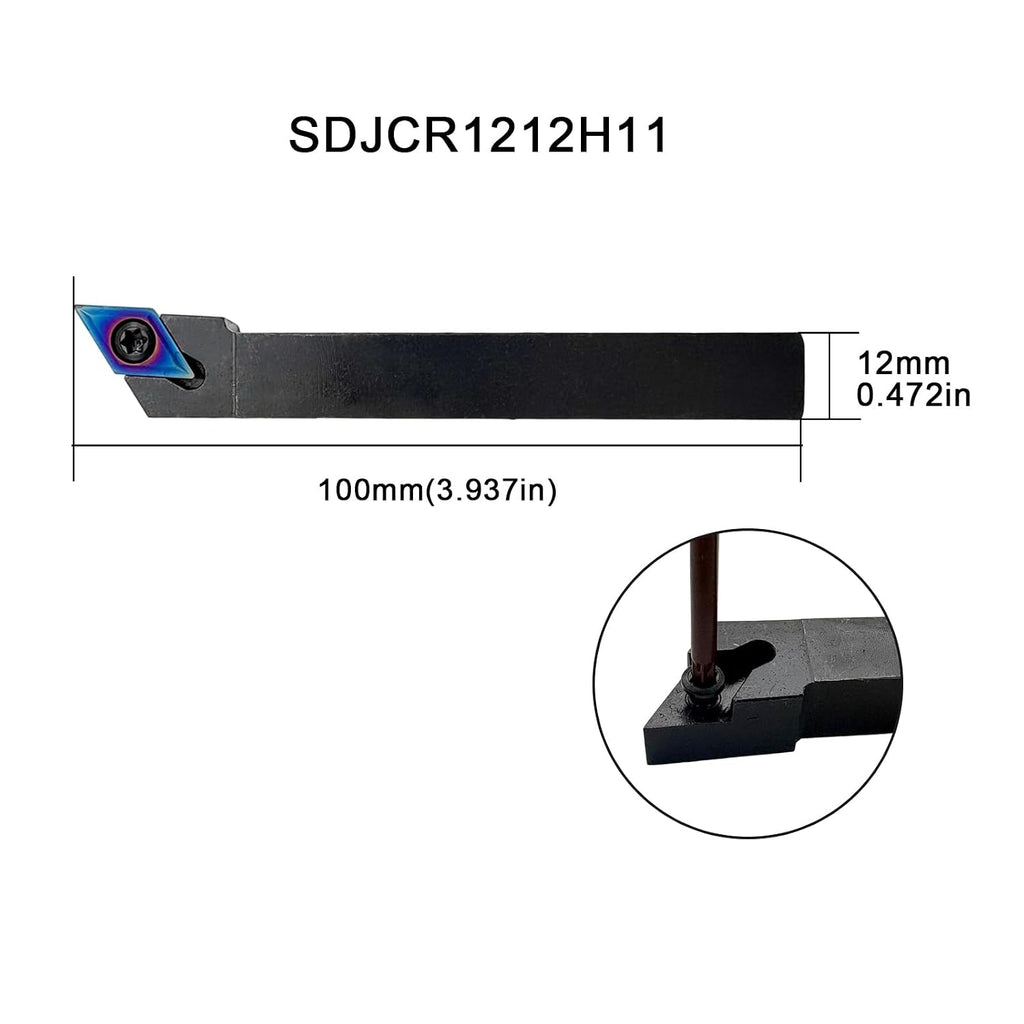 DCMT32.51Coated Carbide Inserts with DJCR1212H11 Lathe Turning Tool Holder