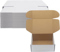9x7x4 inch Shipping Boxes Set of 25, White Corrugated Cardboard Mailer Box