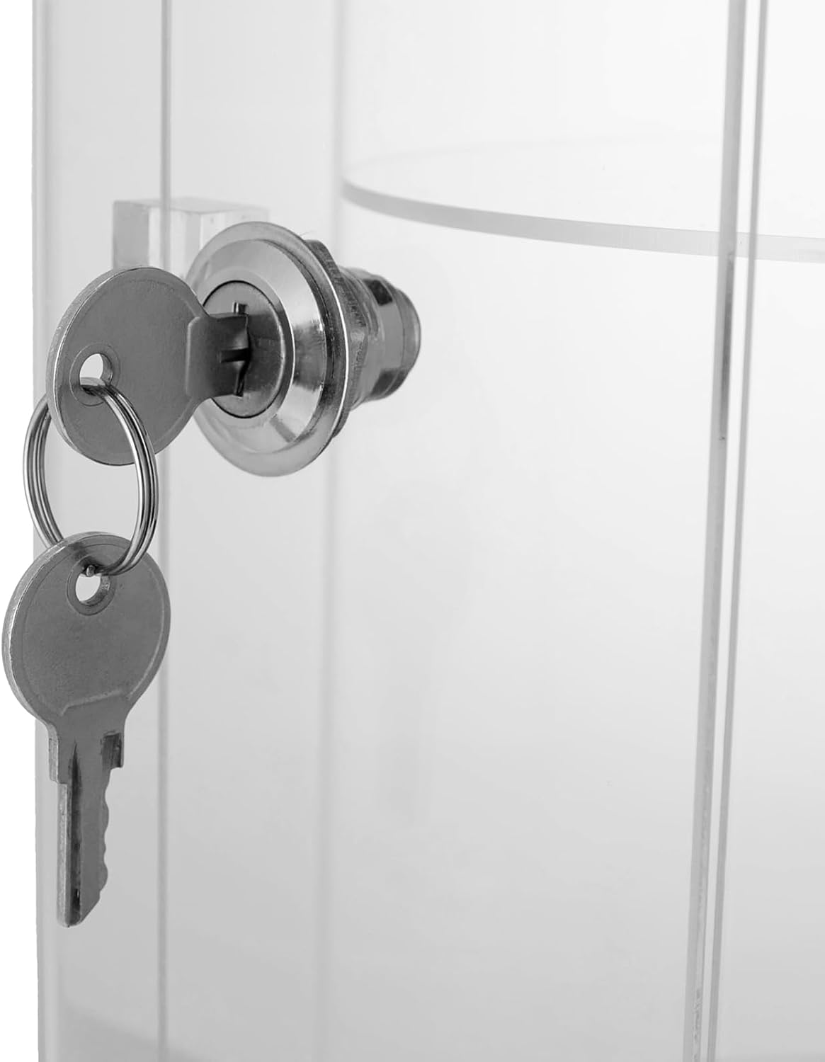 Electric Rotating Display Case Lockable Acrylic Jewelry Display Case Modern Collection Storage Display Cabinet