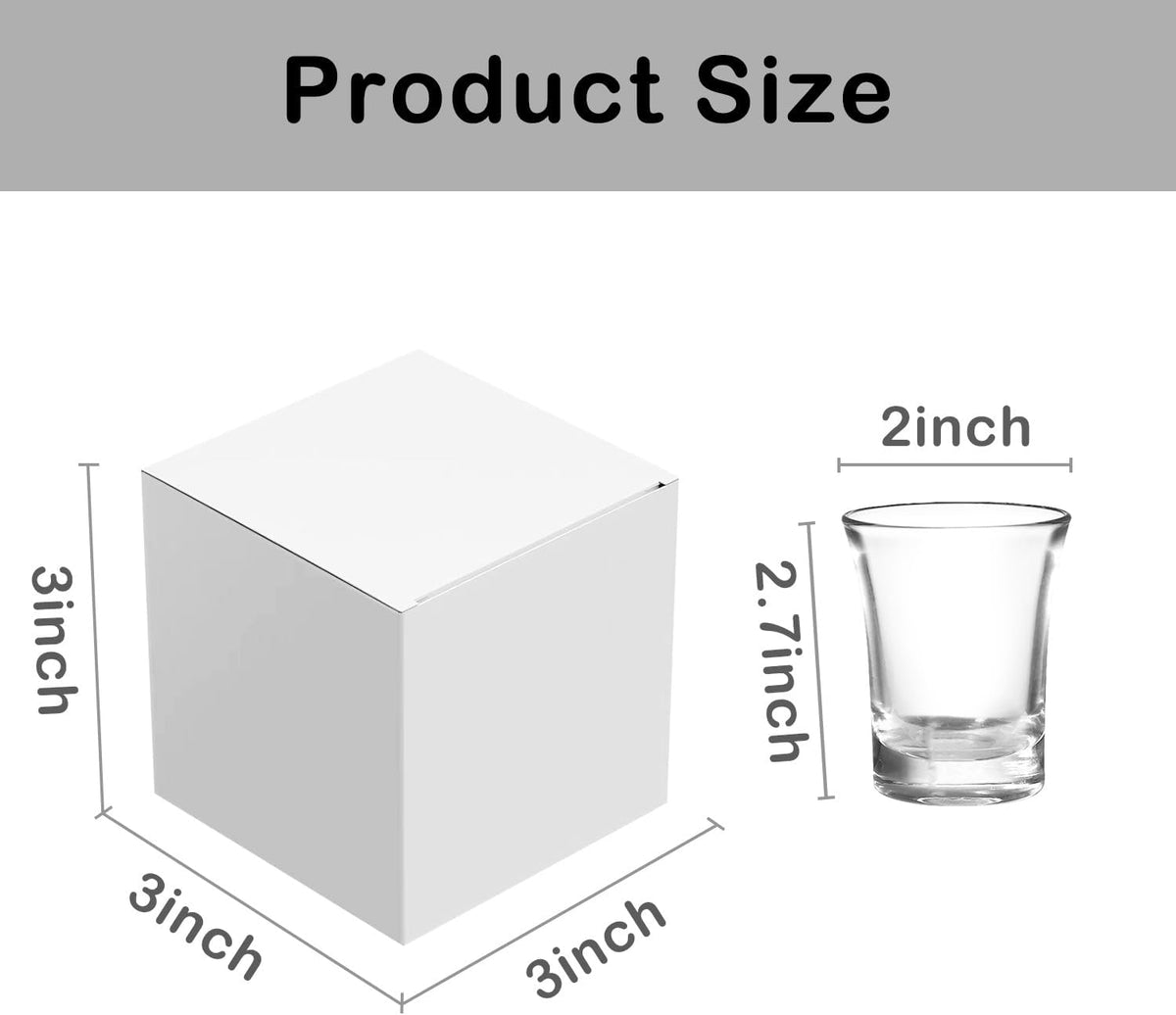 25 Pcs Small Tiny White Gift Boxes with Lids 3x3x3 inch