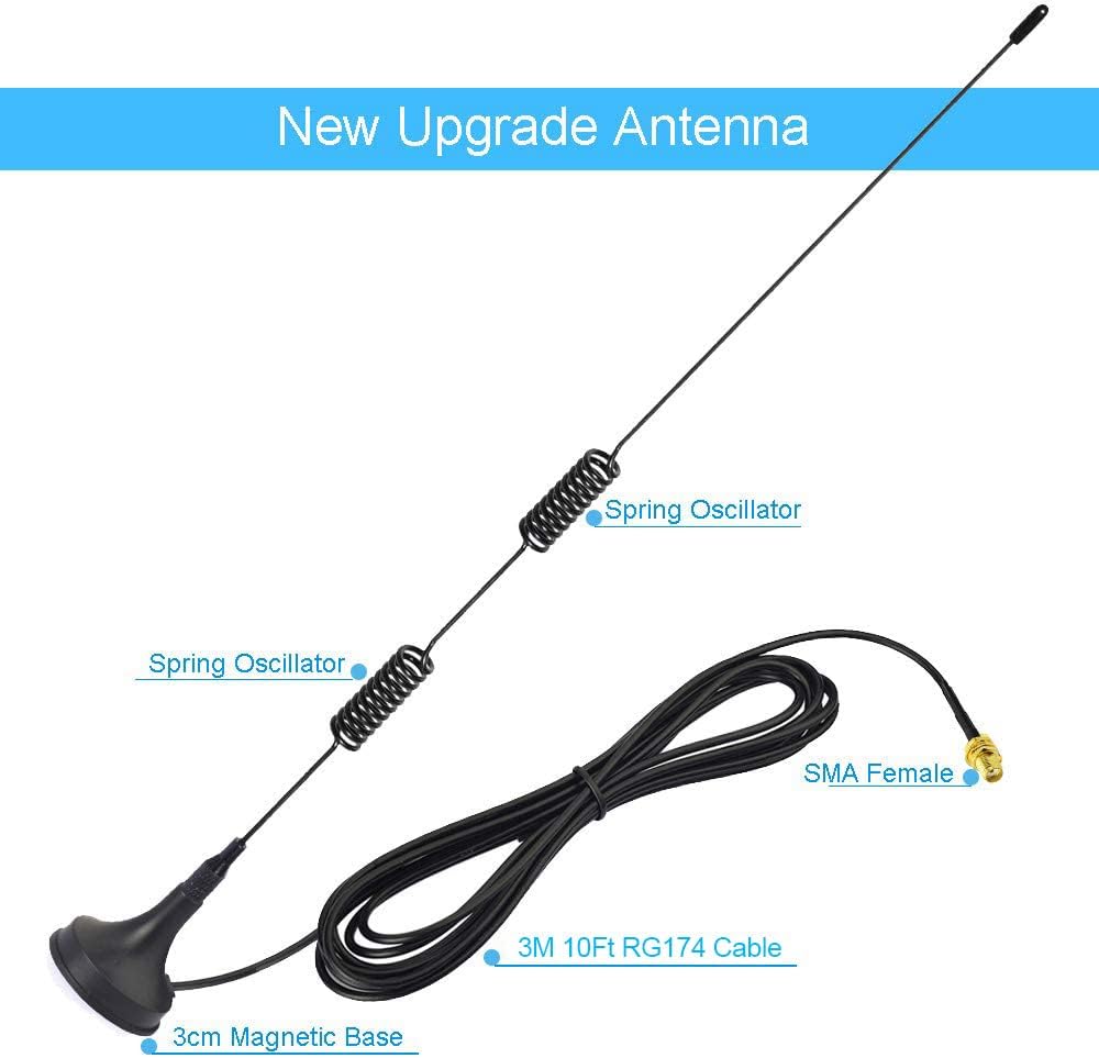 VHF UHF 136-174MHz 400-470MHz Ham Radio Antenna Magnetic Base | SMA Female Dual Band Antenna for Wouxun BaoFeng